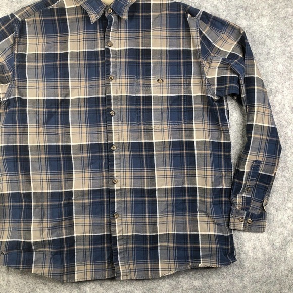 Eddie Bauer Shirt Shacket Men's XL Tall Heavy Cotton Button Up Collared Utility - Picture 3 of 8